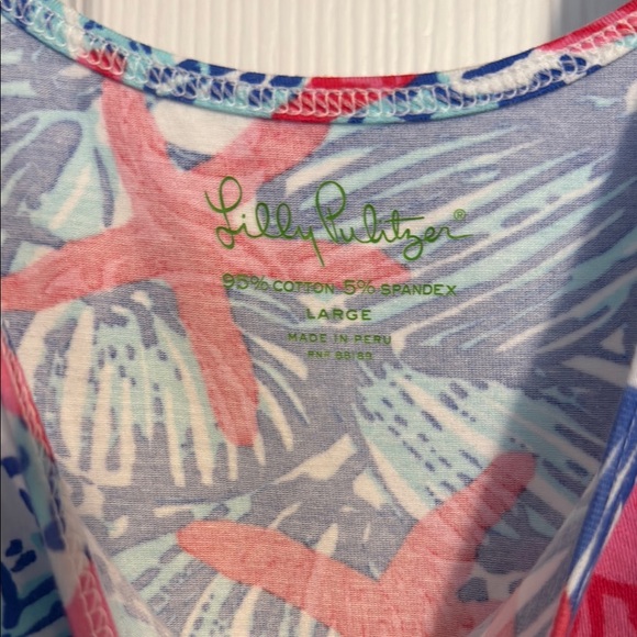 Lilly Pulitzer Blue and Pink Tank Top - Picture 2 of 3